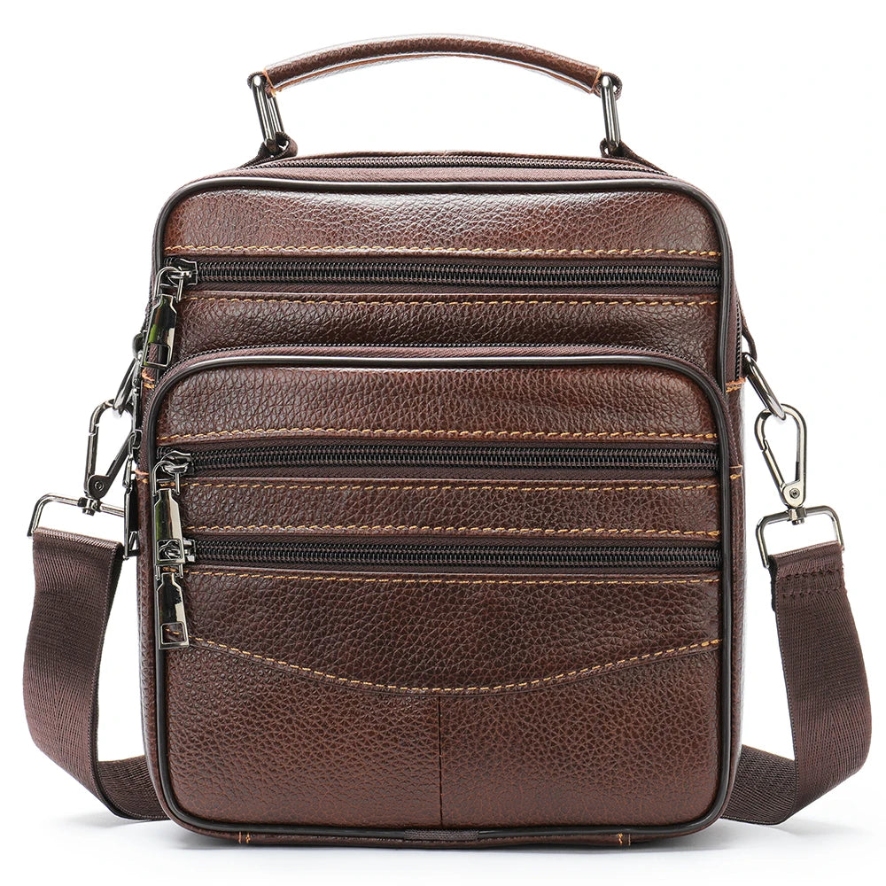 WESTAL Bag Men Leather Black Over The Shoulder Bags Designer Messenger Crossbody Bags for Men for Camera & ipad Handbag Man 7457