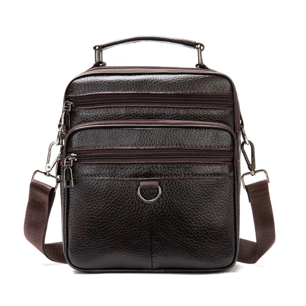WESTAL Bag Men Leather Black Over The Shoulder Bags Designer Messenger Crossbody Bags for Men for Camera & ipad Handbag Man 7457