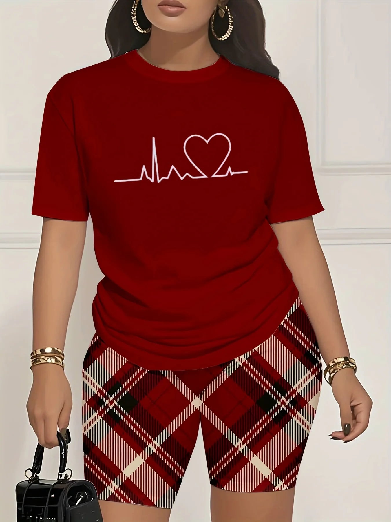 Trendy Summer Shorts Set for Women - Moisture-Wicking T-Shirt & Lightweight Shorts