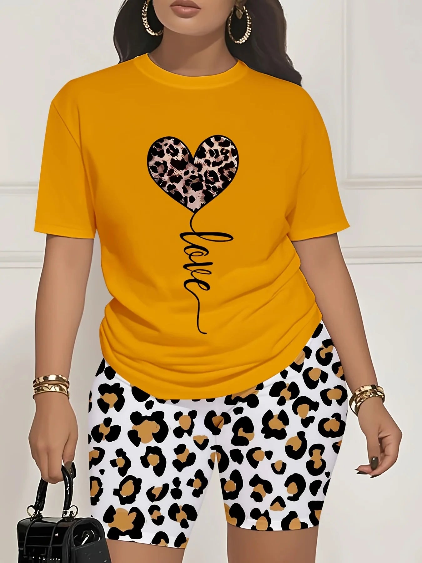 Trendy Summer Shorts Set for Women - Moisture-Wicking T-Shirt & Lightweight Shorts