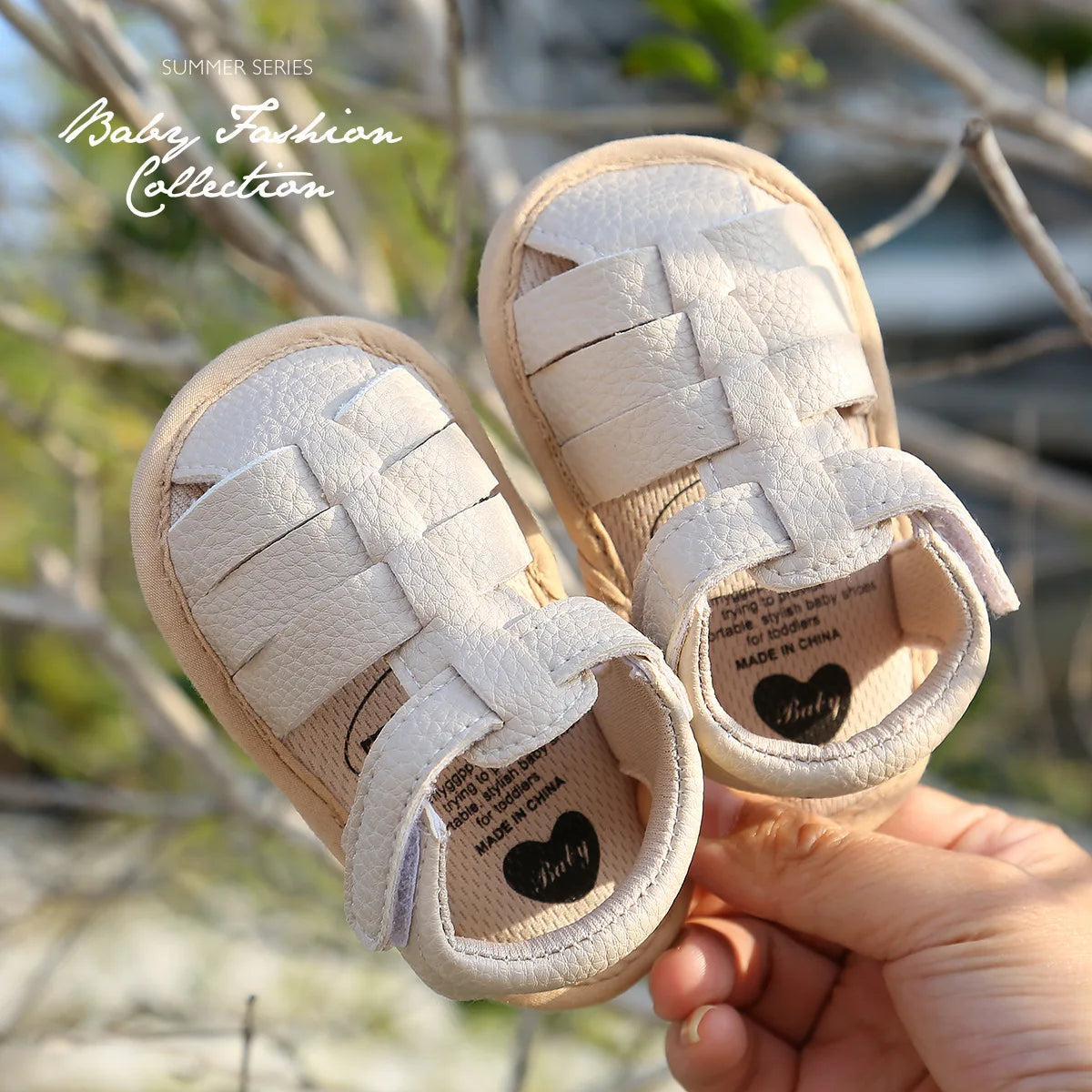 Meckior Baby Shoes Summer Baby Boy Girl Shoes Toddler Flats Sandals Soft Rubber Sole Anti-Slip Bowknot Crib First Walker Shoes