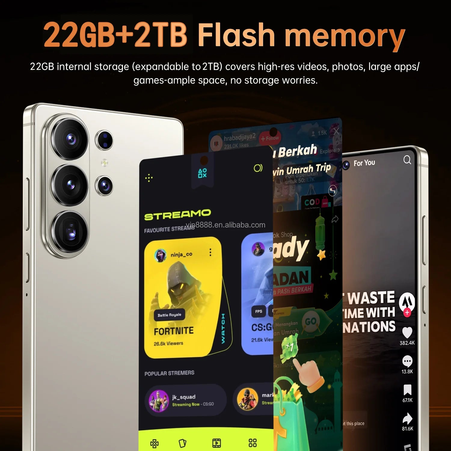 7.7 Inch S26 Ultra 22GB+2TB Smartphone 5g High Quality Unlocked Android 15 Smart Cell Phone 108MP Camera S26 ULTRA Mobile Phone