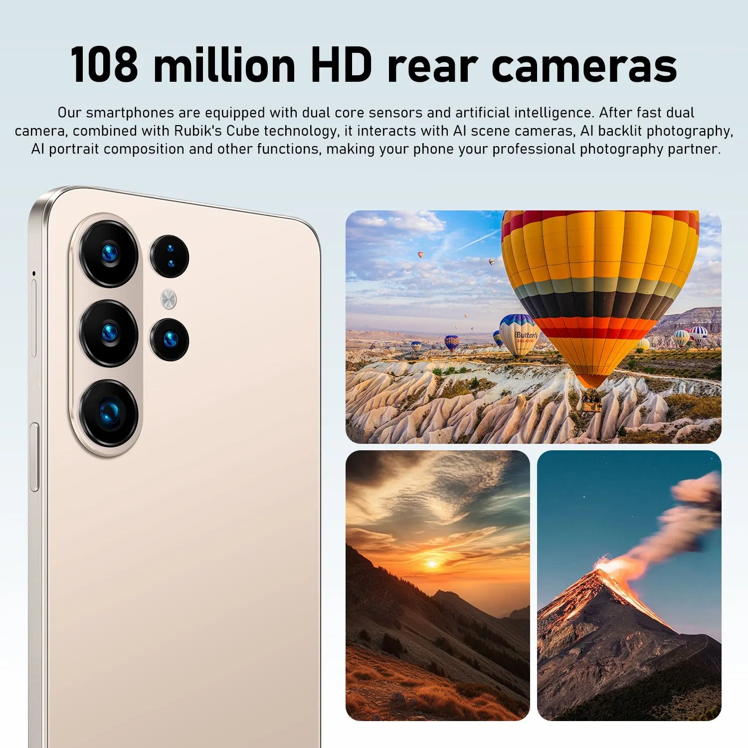 S26 Ultra 5G Smartphone 7.3-Inch Dual SIM 16GB+1TB 48MP+108MP Camera 7800mah Battery Global Version