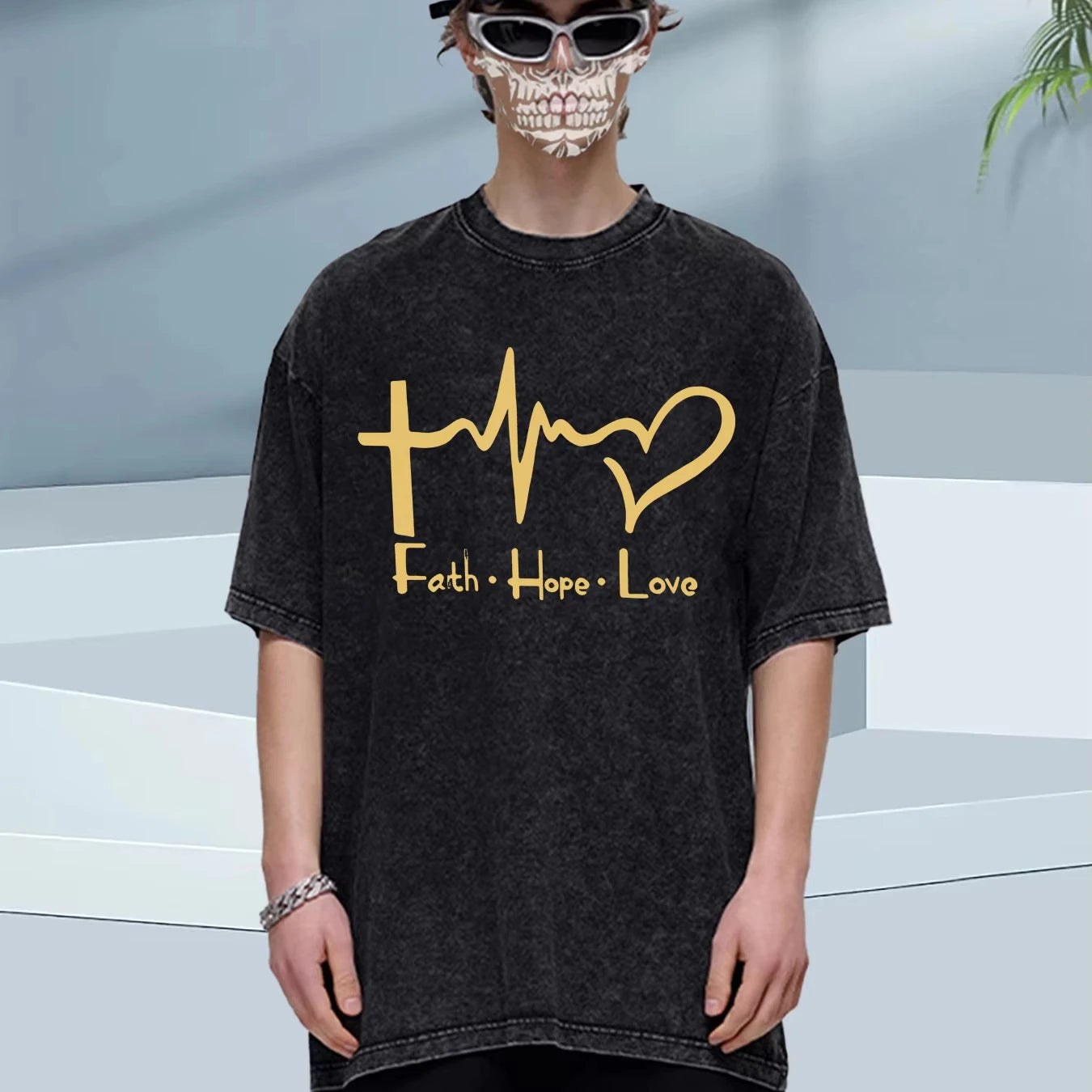 Premium 100% Cotton Men's Oversized Tee - 5 Colors - 2025 Summer Fashion - Soft Washed Fabric - Fast USA Delivery