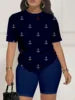 Trendy Summer Shorts Set for Women - Moisture-Wicking T-Shirt & Lightweight Shorts