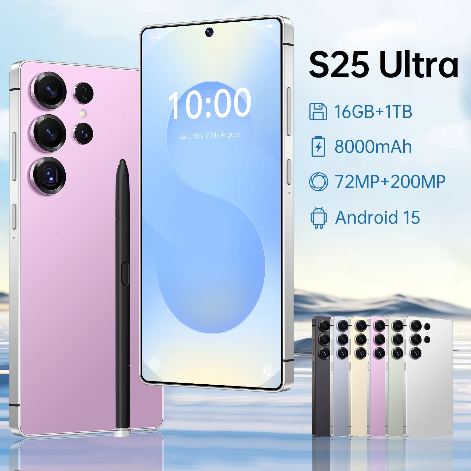 Original S25 Ultra 5G Android 15.0 Smartphone 6.9 Inch 16GB RAM 48+108MP HD Dual Card 8000mAh LTE 108MP 1TB Storage Unlocked