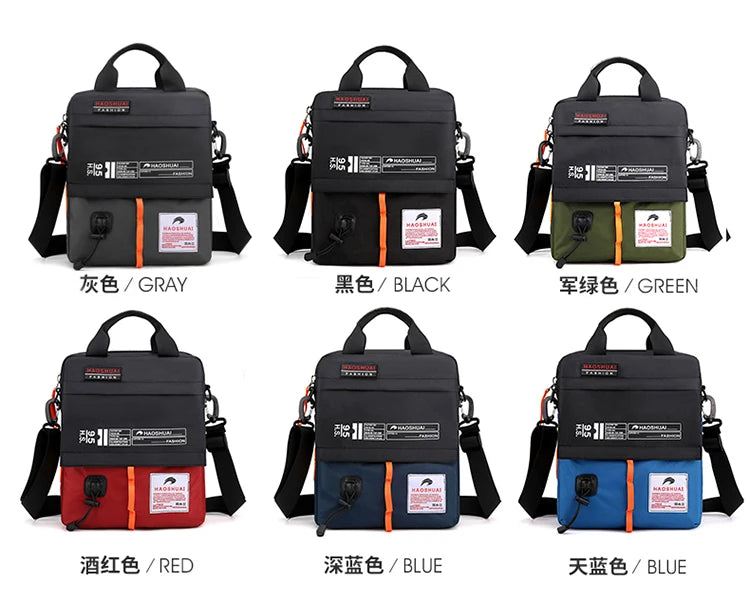 New Brand Men's Shoulder Bag High Quality Boys Crossbody Bag light Man Messenger Bag Nylon Male Business Handbags Can load A4