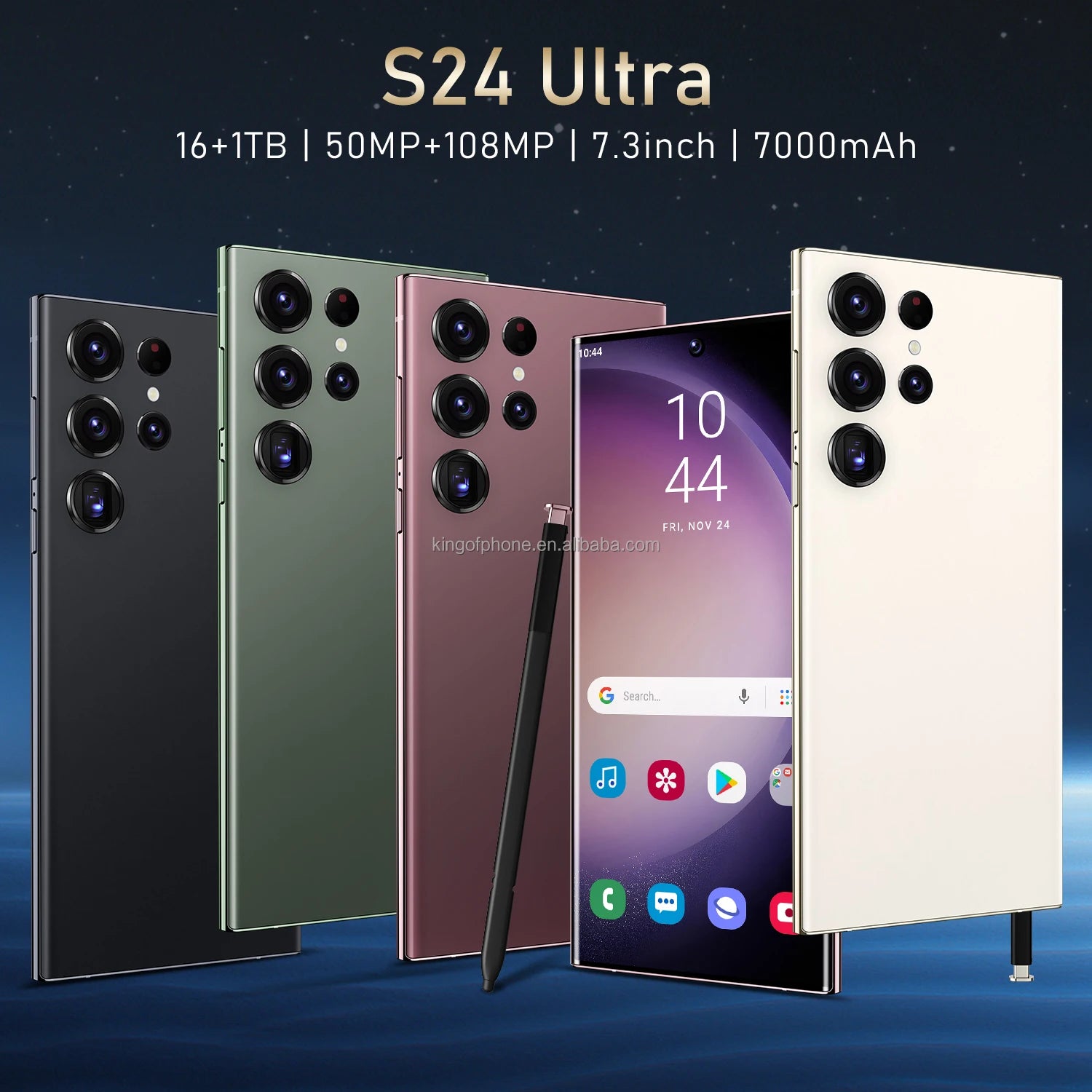 Hot Selling Unlocked 7.3-inch For Gal Axy S24 Ultra 4g Smartphone 1TB Android Phone With 108mp Rear Camera Cdma And Lte Cellula