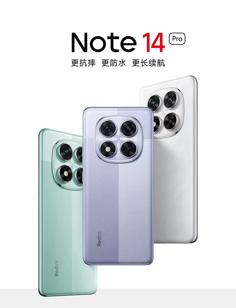 Wholesale New Xiaomi Redmi Note 14 Pro 12GB+512GB 6.7 Inch Xiaomi HyperOS xiaomi Mobile Phones NFC 5G Smartphones