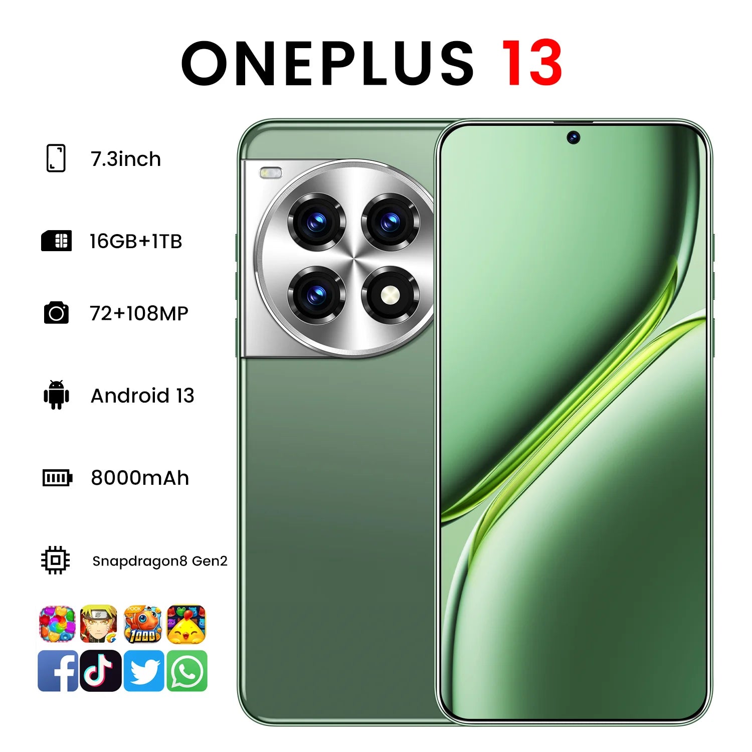 2026 Flagship OnePlus 13 5G Smartphone 16GB+1TB Android 15 7.3" 10-Core Unlocked Dual SIM Global Sales