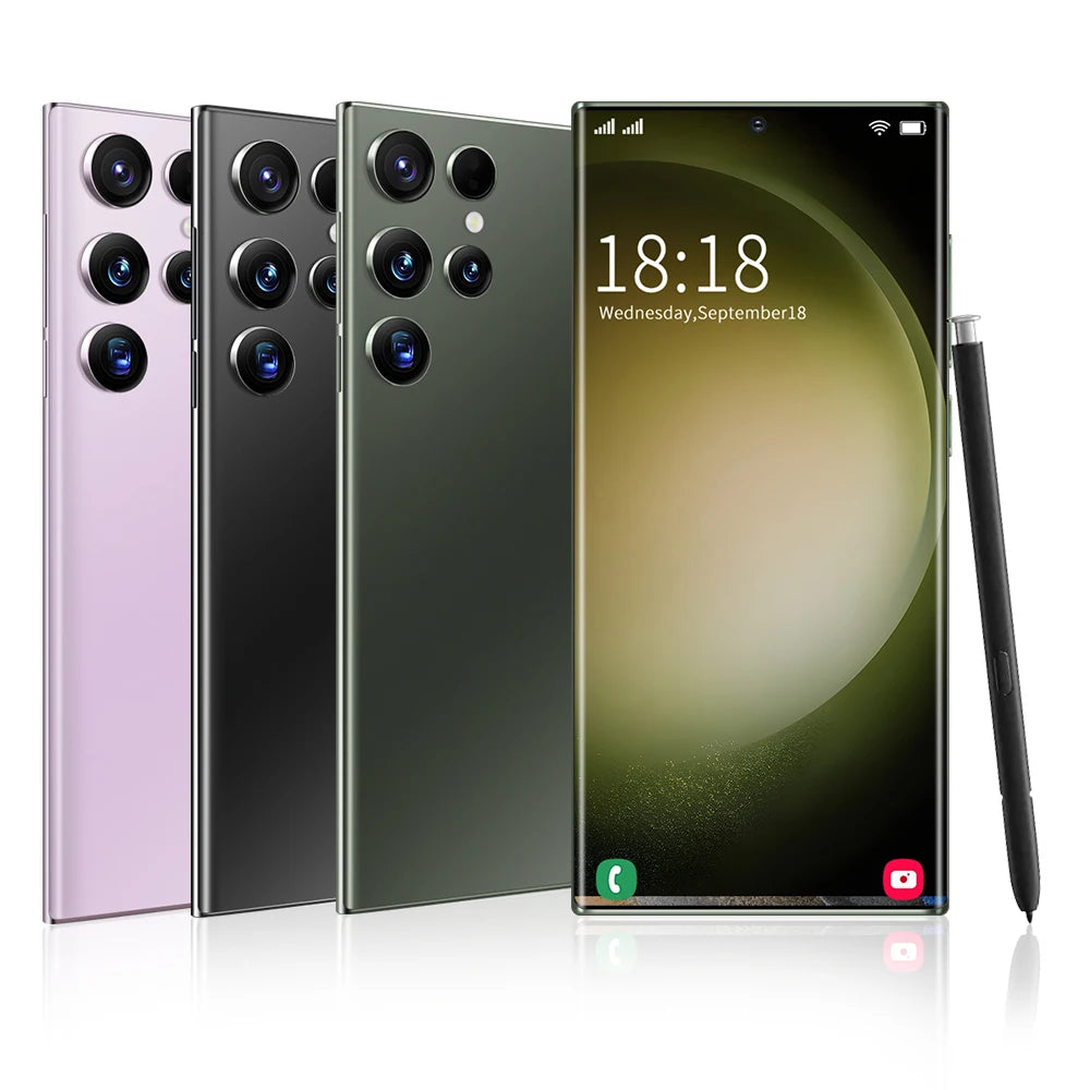 Hot Selling S23 ULTRA Original 7.3 Inch 12MP+200MP 16GB+1TB Mobile Android Smartphone 10 Core Full Screen Cell Phones