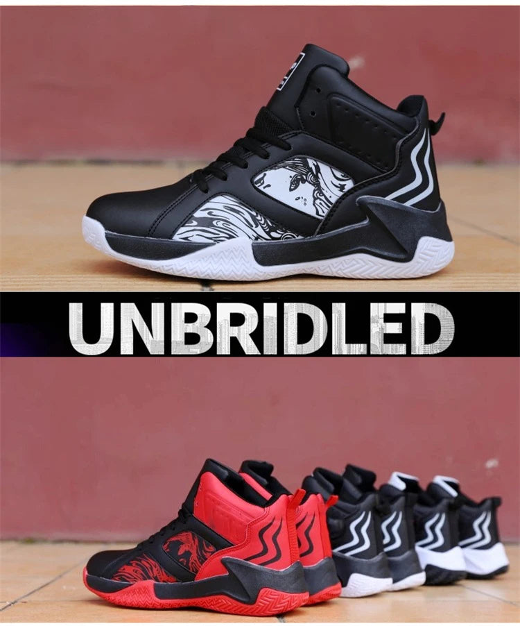 Basketball Shoes for Men High-top Sports Cushioning Hombre Athletic Male Shoes Comfortable Black Sneakers zapatillas Hot Sales