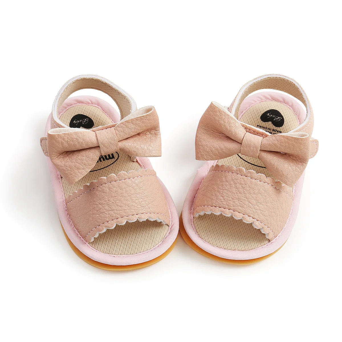 Meckior Baby Shoes Summer Baby Boy Girl Shoes Toddler Flats Sandals Soft Rubber Sole Anti-Slip Bowknot Crib First Walker Shoes