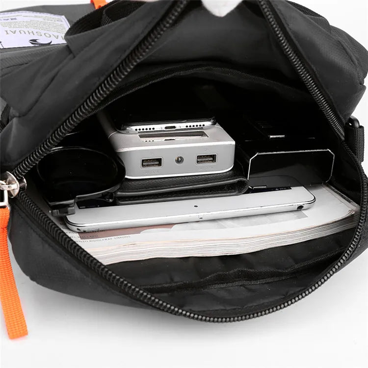 New Brand Men's Shoulder Bag High Quality Boys Crossbody Bag light Man Messenger Bag Nylon Male Business Handbags Can load A4