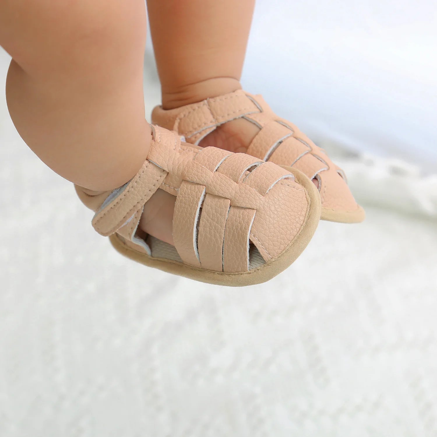Meckior Baby Shoes Summer Baby Boy Girl Shoes Toddler Flats Sandals Soft Rubber Sole Anti-Slip Bowknot Crib First Walker Shoes