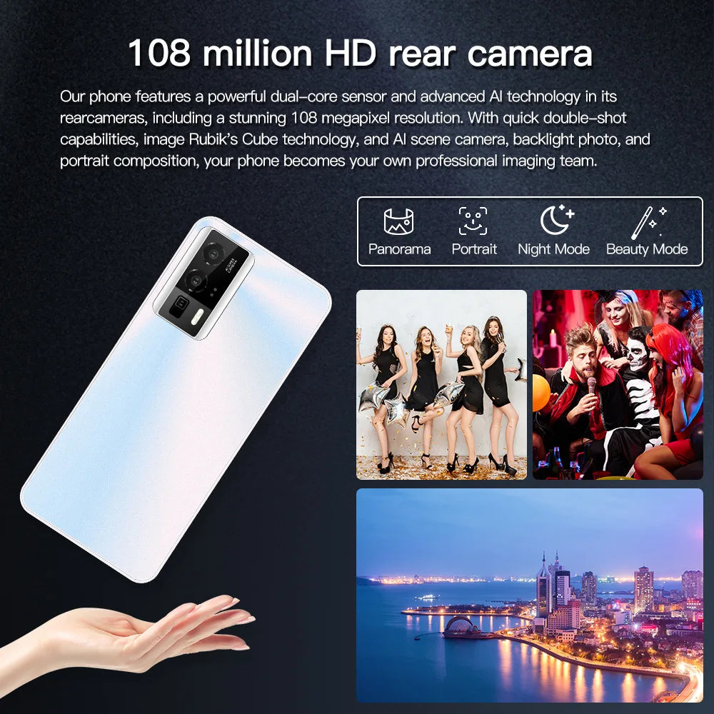 Hot Selling New F5pro 5G Smartphone 16+1TB HD Face Unlock Dual SIM High Gaming Performance 108MP Spanish Global LTE Connectivity