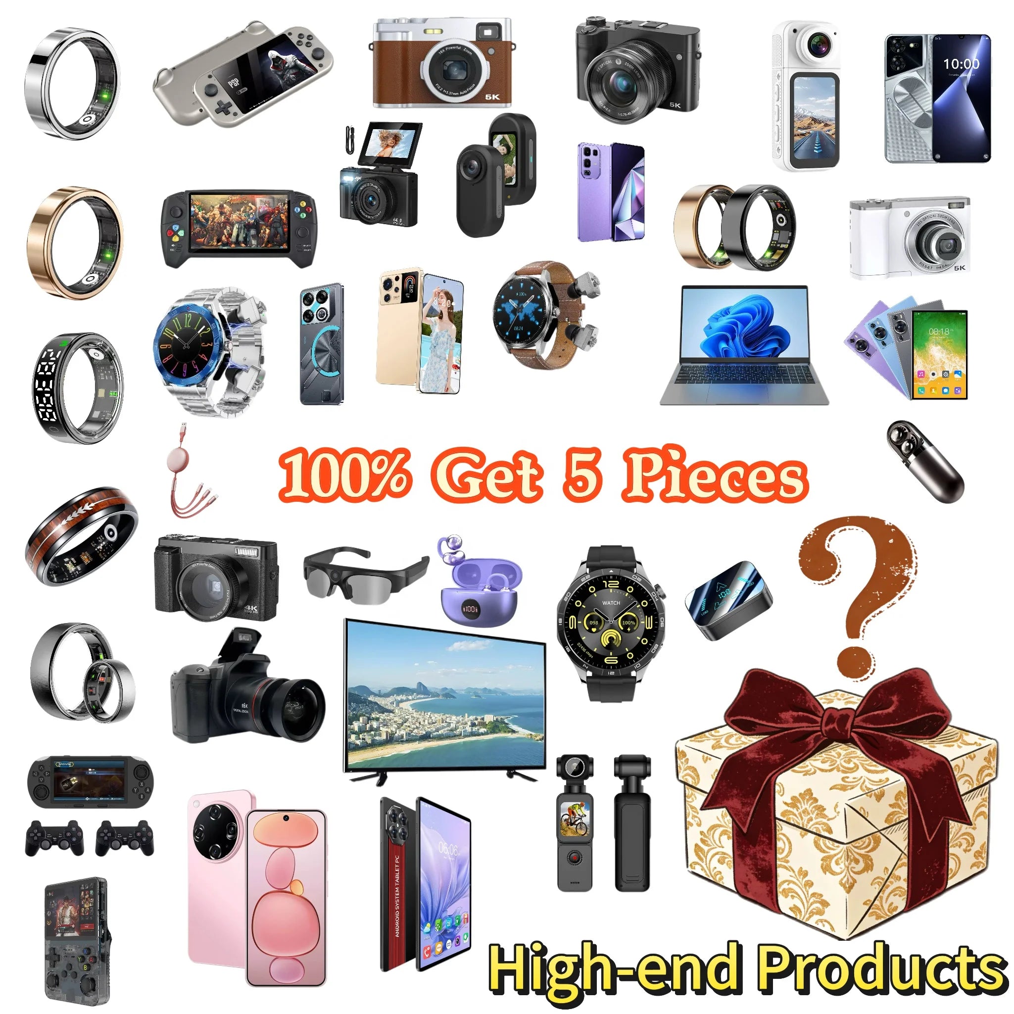 Mystery Electronic Box Lucky 5G Smartphone Random Box Surprise Reviews 3C Electronics Gift Box Mobile Smart Tech Festival Gift