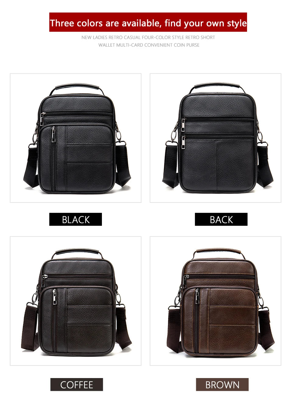 WESTAL Bag Men Leather Black Over The Shoulder Bags Designer Messenger Crossbody Bags for Men for Camera & ipad Handbag Man 7457