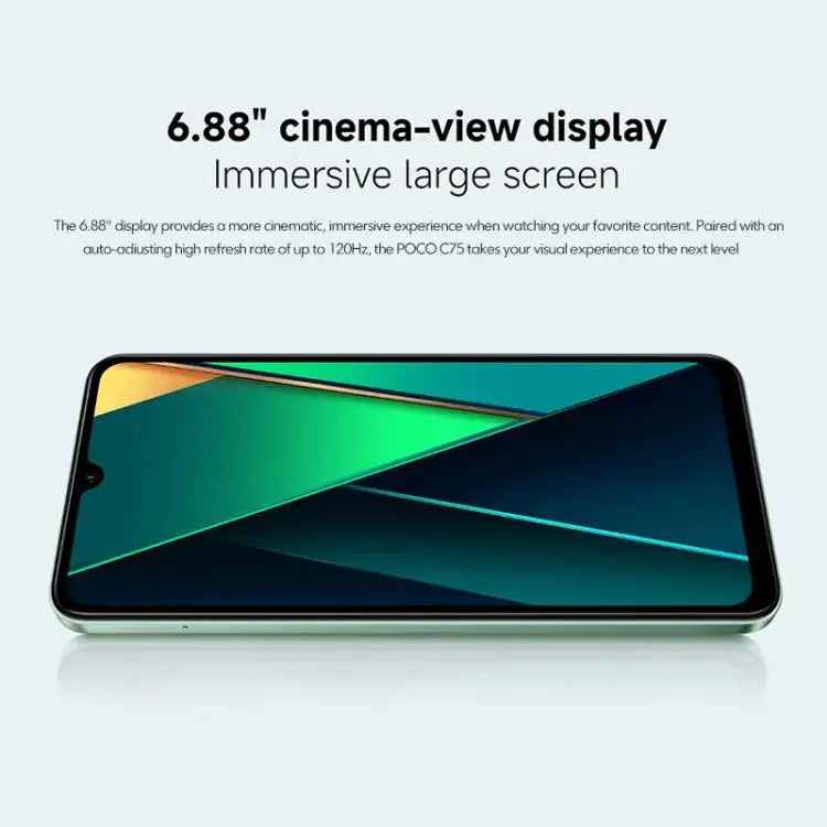 2025 Newest Xiaomi POCO C75 Global 8GB+256GB Side Fingerprint 6.88 Inch Xiaomi HyperOS MediaTek Helio G81-Ultra 5G Smartphone