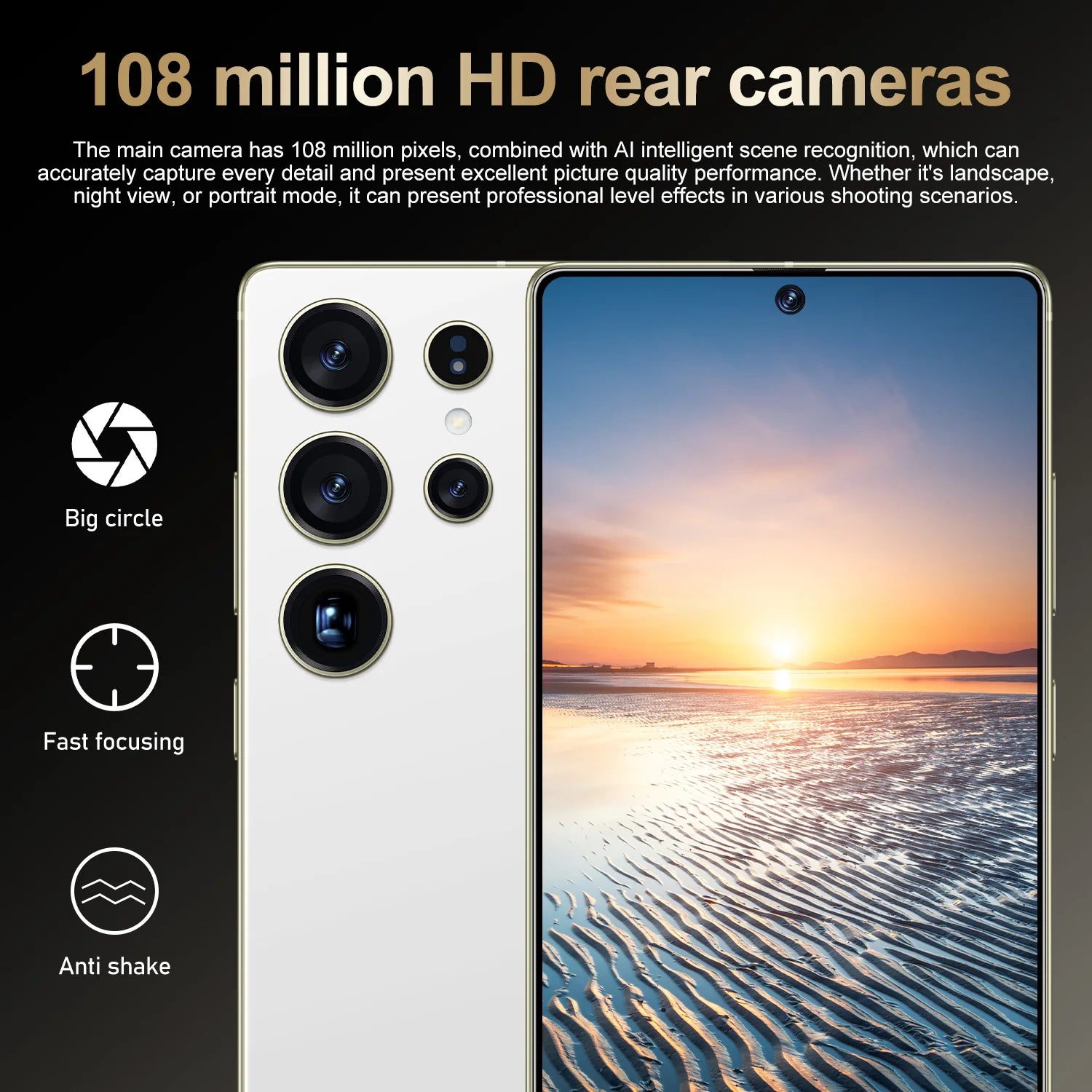 2025 New Global S26 Ultra 5G Smartphone 6.8 Inch HD 16GB+1TB Unlocked Dual Card Android 15.0 Global Version Mobilephone