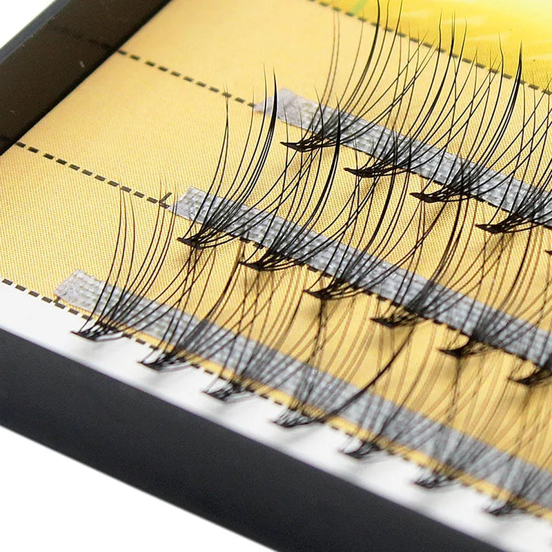 Kimcci Fashion 60pcs Professional Makeup Individual Cluster Eye Lashes Grafting Fake False Eyelashes Extension Faux Mink