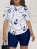 Trendy Summer Shorts Set for Women - Moisture-Wicking T-Shirt & Lightweight Shorts