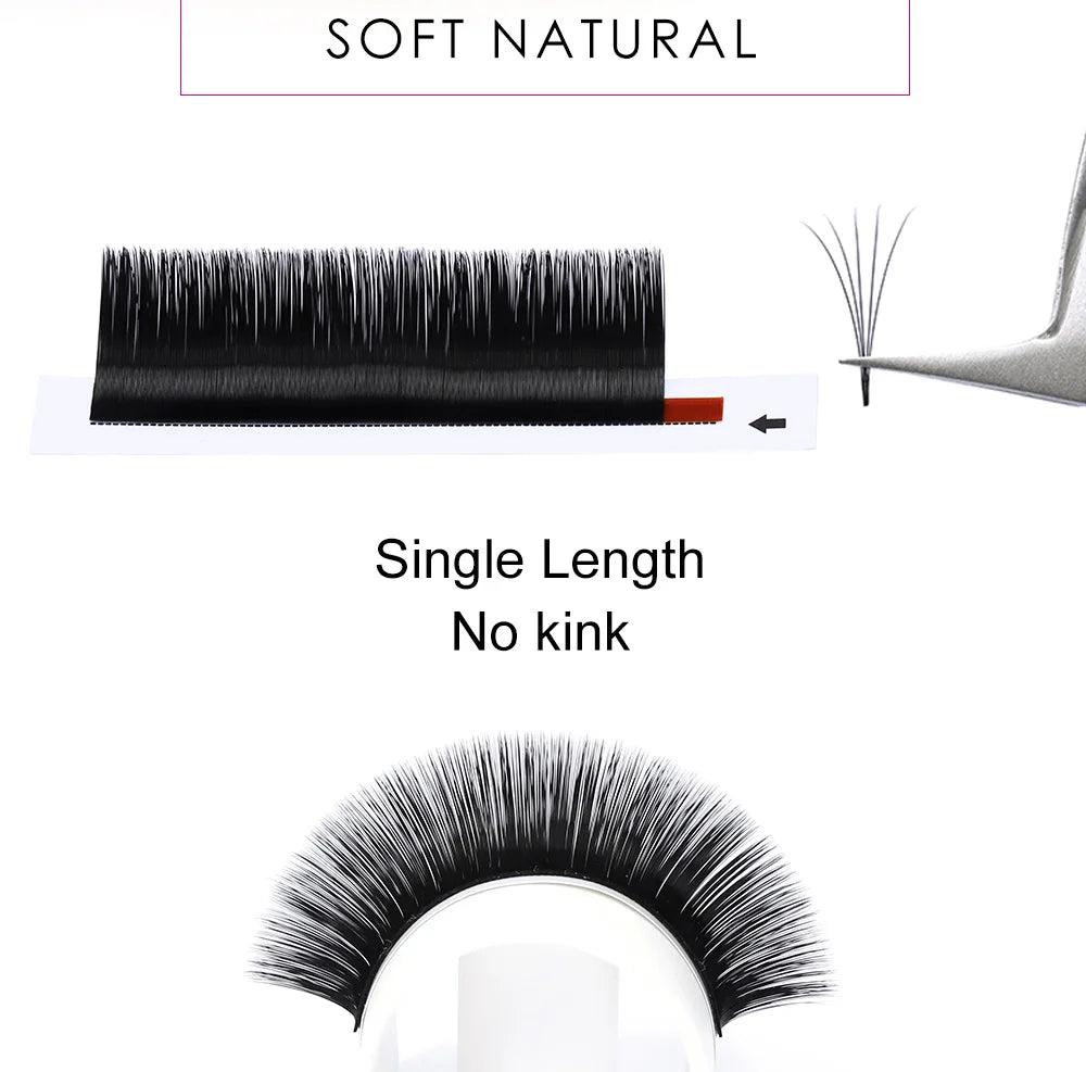 Fadvan Easy Fanning Eyelash Extensions flora Lash Soft Black Russian Volume Lashes Flare Auto Fan Eyelashes Makeup Natural Cilia