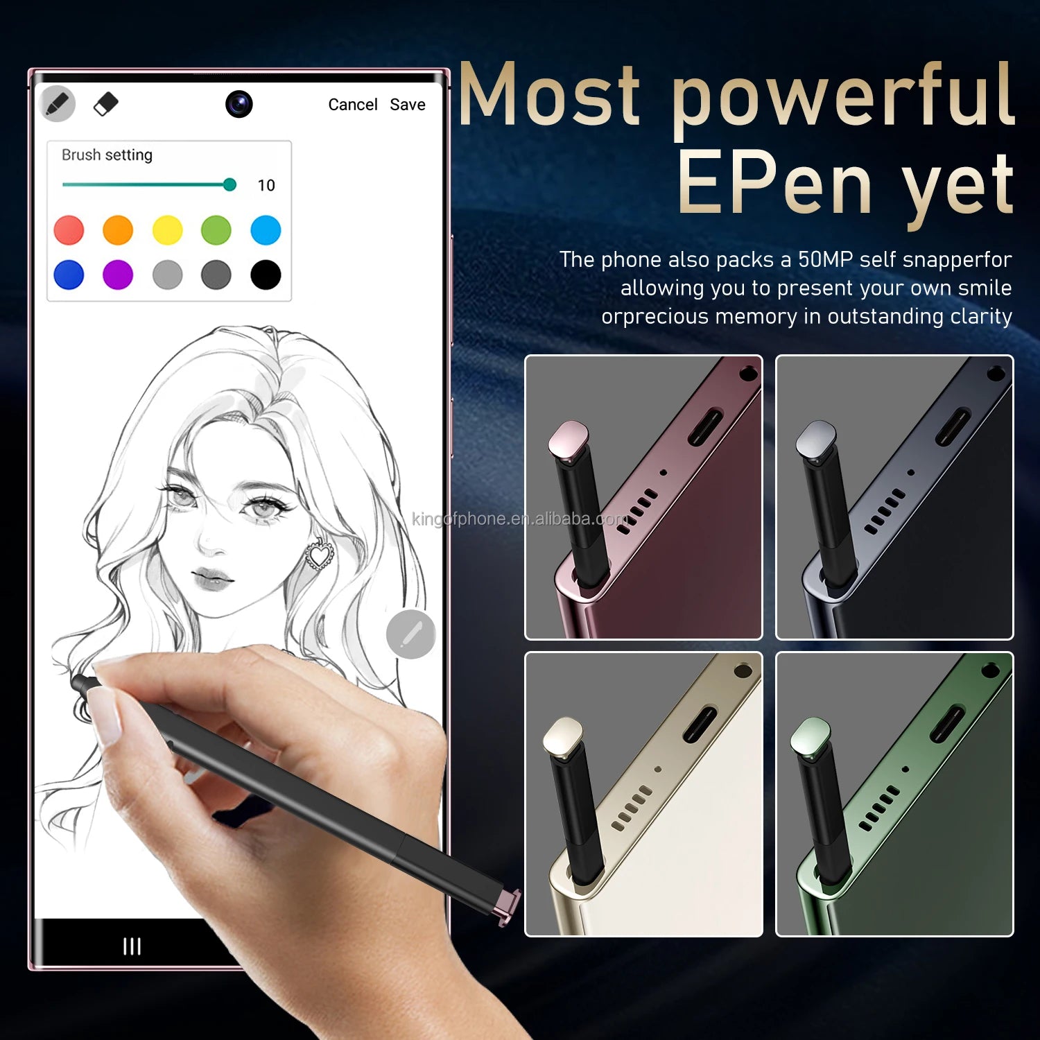Hot Selling Unlocked 7.3-inch For Gal Axy S24 Ultra 4g Smartphone 1TB Android Phone With 108mp Rear Camera Cdma And Lte Cellula