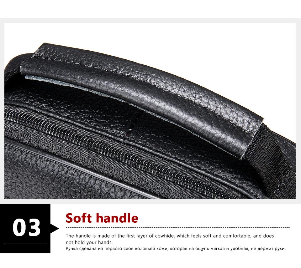 WESTAL Bag Men Leather Black Over The Shoulder Bags Designer Messenger Crossbody Bags for Men for Camera & ipad Handbag Man 7457