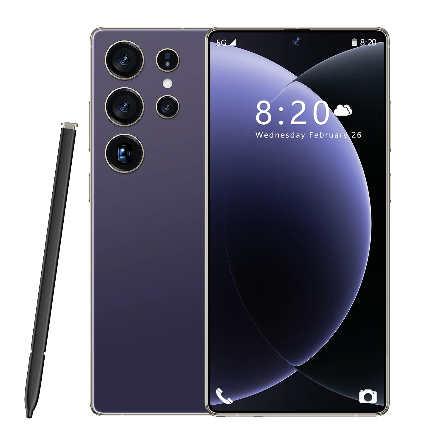 High Quality S26 Ultra 10-Core 5G Smartphone 16GB+1TB 7.3 Inch HD OLED 120Hz Screen Android 14 108MP Rear Camera Spanish 100W