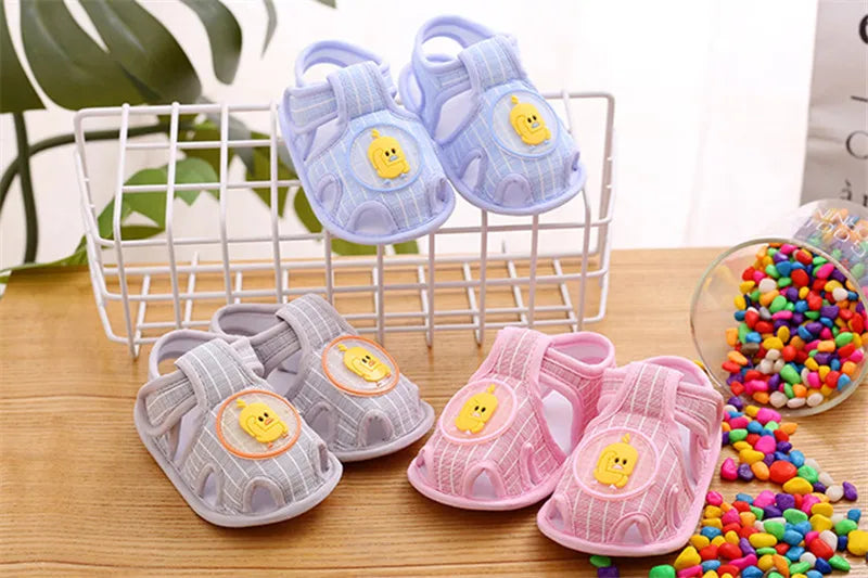Summer Toddler Infant Kids Baby Cute Casual Princess Sandals Lovely Cartoon Soft Crib Shoes Boy Girls First Walkers Floor Shoe