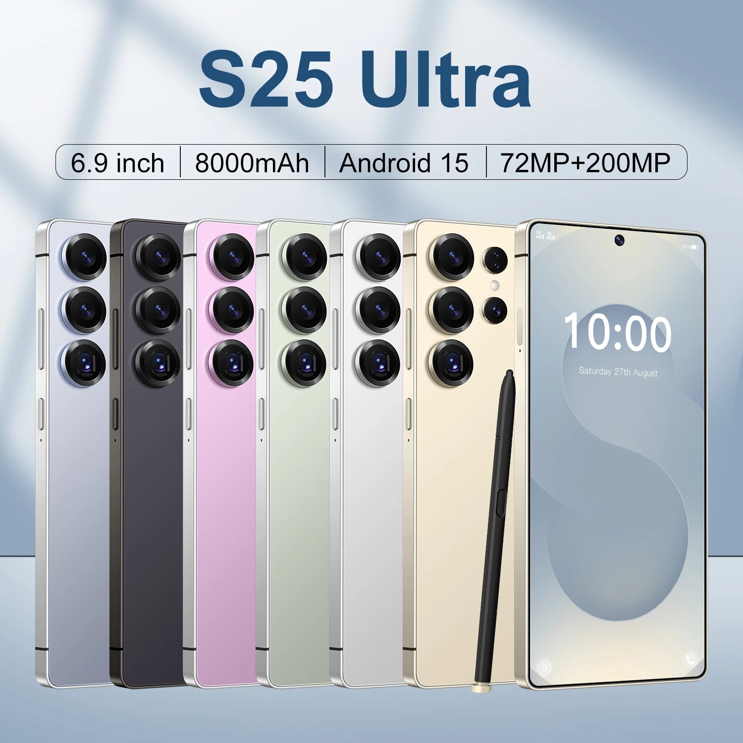 Original S25 Ultra 5G Android 15.0 Smartphone 6.9 Inch 16GB RAM 48+108MP HD Dual Card 8000mAh LTE 108MP 1TB Storage Unlocked