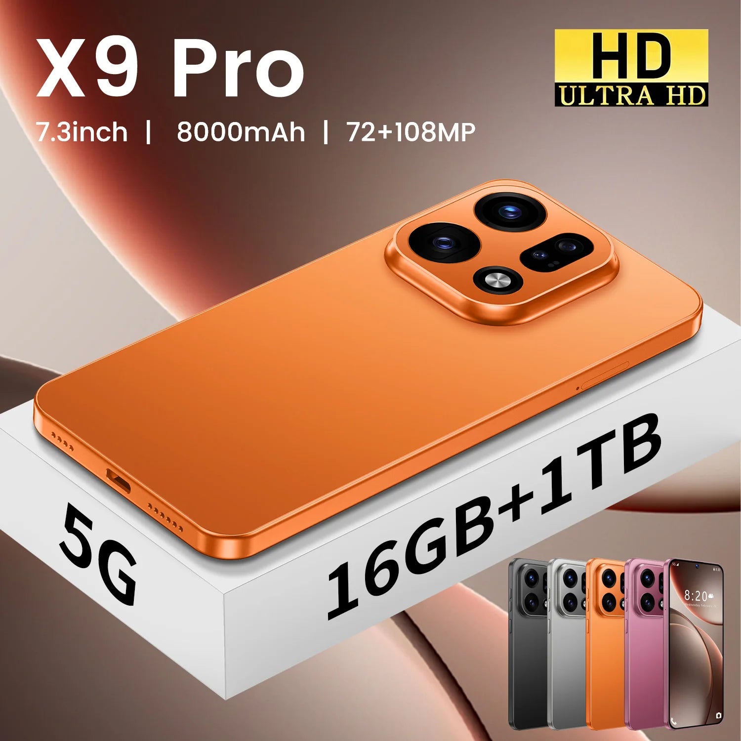Wholesale Original Unlock 5G Smartphone X9pro Mobile Phones 16GB RAM 1TB ROM LTE CDMA Cellular Deca Core Cellphone