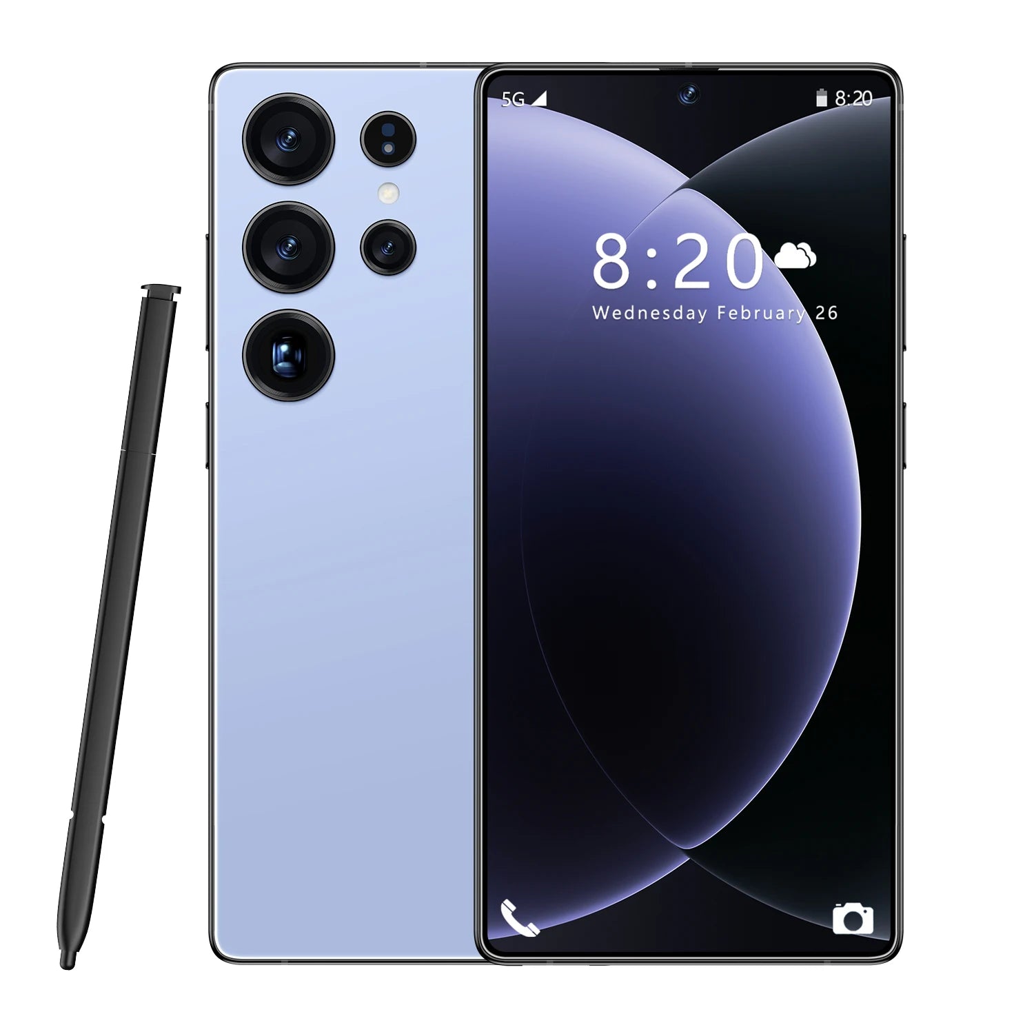 High Quality S26 Ultra 10-Core 5G Smartphone 16GB+1TB 7.3 Inch HD OLED 120Hz Screen Android 14 108MP Rear Camera Spanish 100W