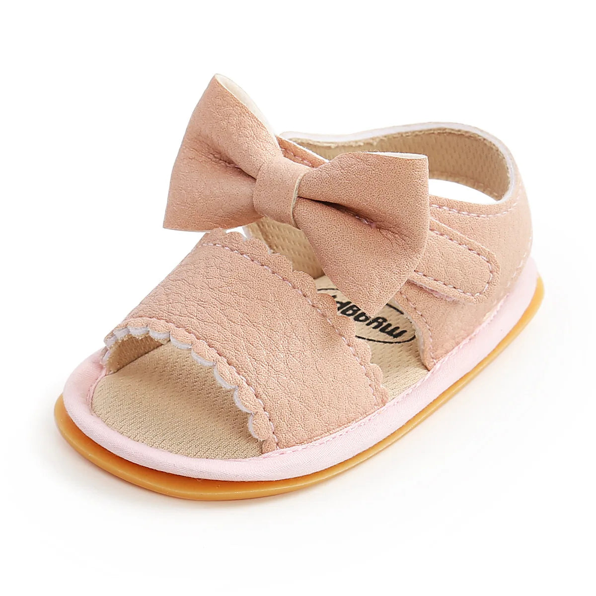 Meckior Baby Shoes Summer Baby Boy Girl Shoes Toddler Flats Sandals Soft Rubber Sole Anti-Slip Bowknot Crib First Walker Shoes