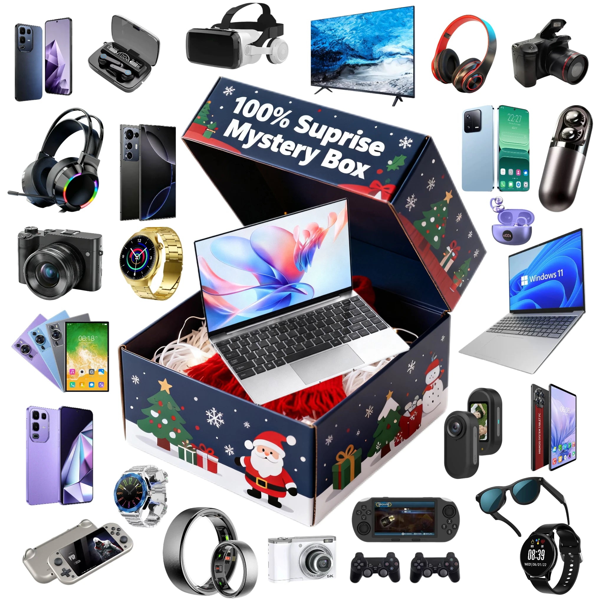 Mystery Electronic Box Lucky 5G Smartphone Random Box Surprise Reviews 3C Electronics Gift Box Mobile Smart Tech Festival Gift