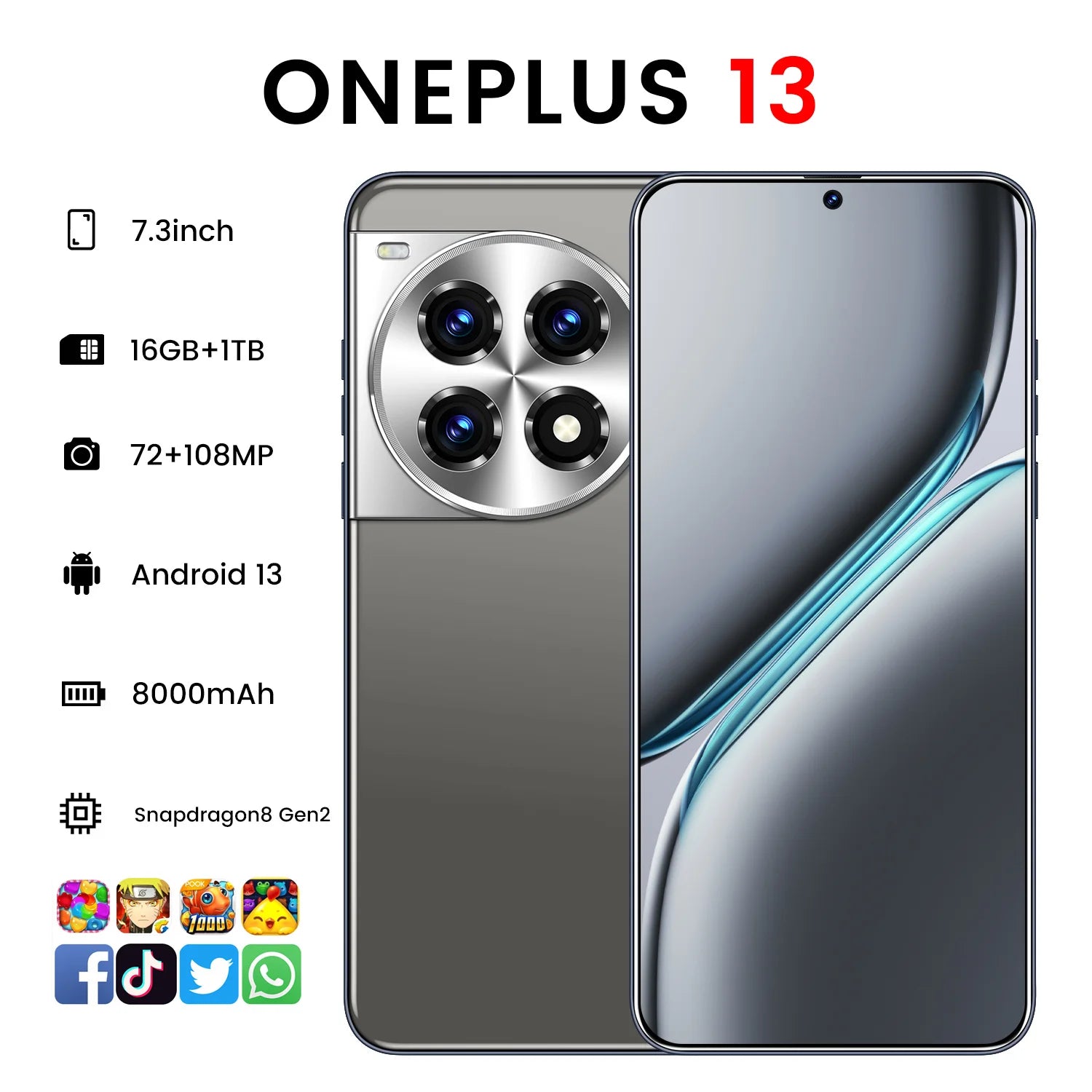 2026 Flagship OnePlus 13 5G Smartphone 16GB+1TB Android 15 7.3" 10-Core Unlocked Dual SIM Global Sales
