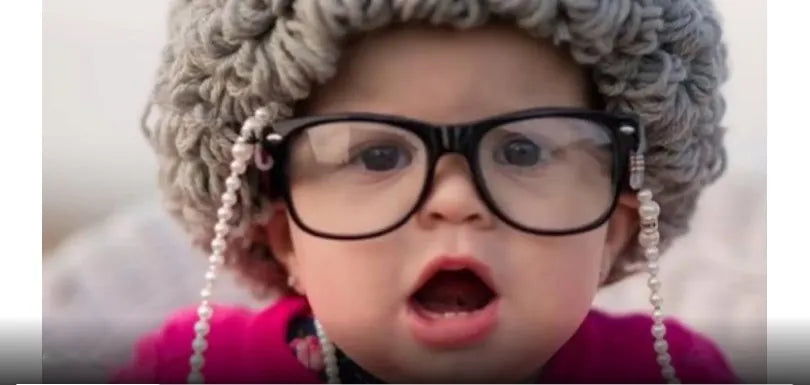 Kids Boy Girl Hat Cute Old Lady Woman Curly Hair Wig Cap Skullies Beanies Winter Knitted Children Baby Hats and Caps Accessories