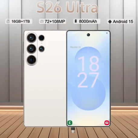 Original Unlocked S26 Ultra Smartphone 6.9 Inch Full HD Screen 8GB+256GB Android 14 108MP Rear Camera Face ID LTE Spanish