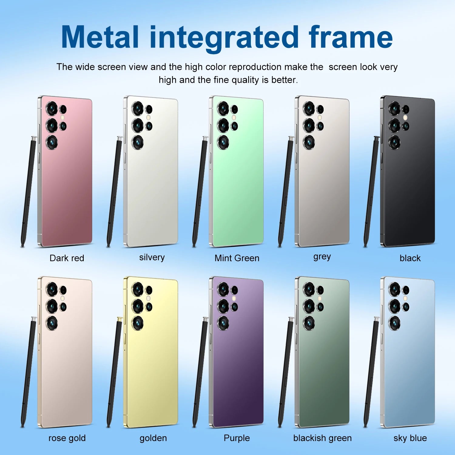 New S25 Ultra 22GB+2TB Smartphone 7.3 Inch 5G Deca Core 108MP Camera Android 15 Big Screen High Quality Mobile Phone