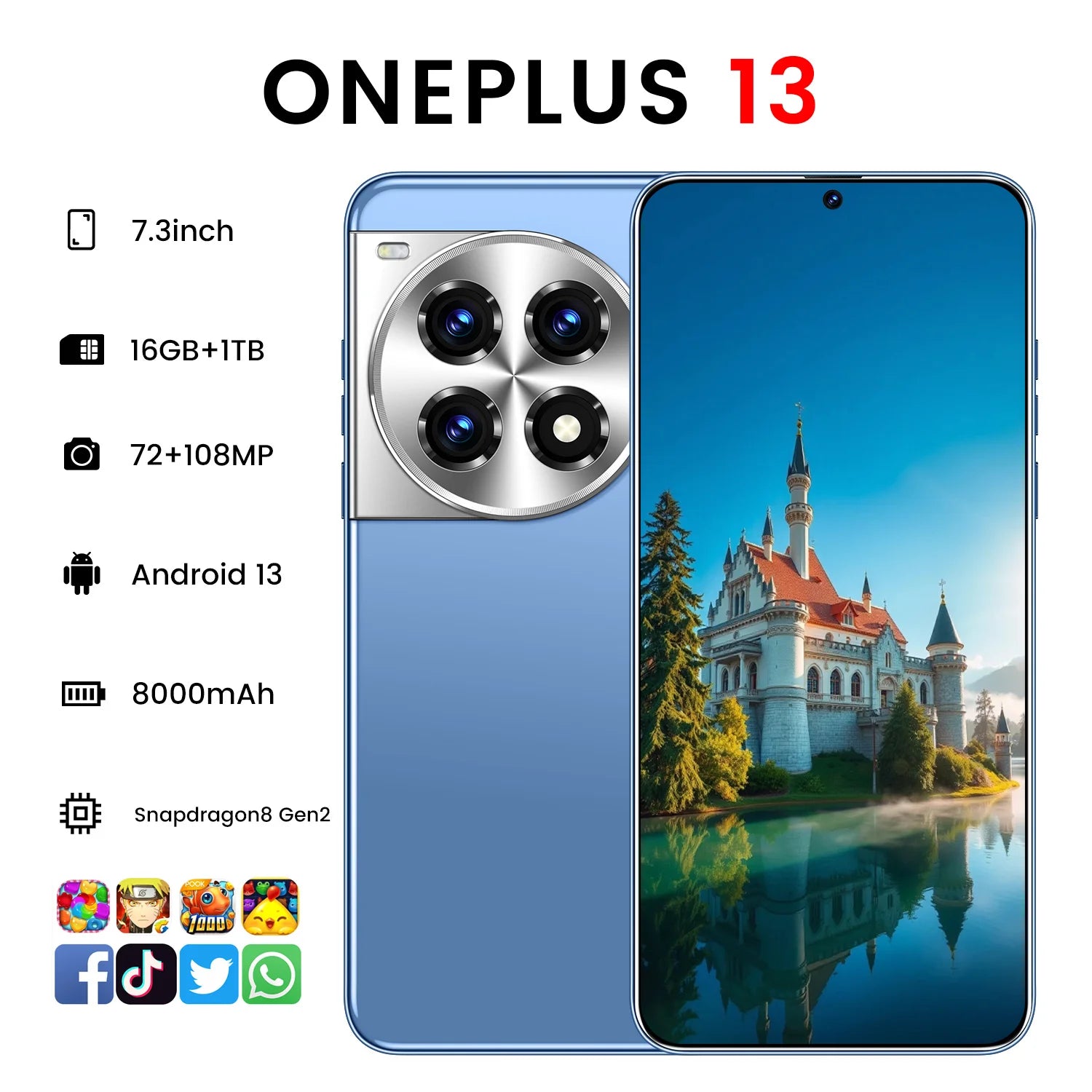 2026 Flagship OnePlus 13 5G Smartphone 16GB+1TB Android 15 7.3" 10-Core Unlocked Dual SIM Global Sales
