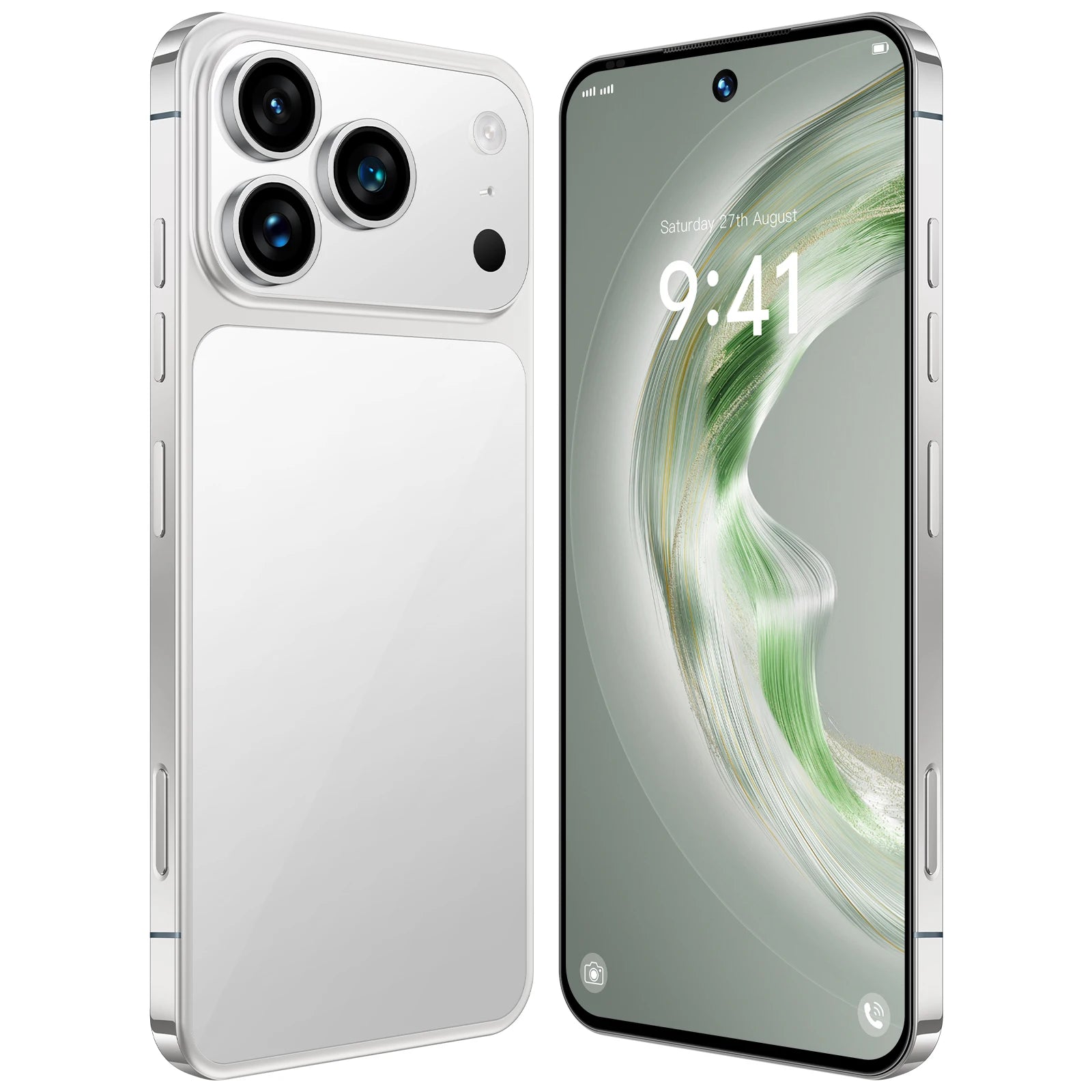 Gray I17 Pro Max Smartphone 16GB+1TB 8000mAh Large Battery 120Hz Refresh Rate 7.3inch Display Best Camera Phone 5g