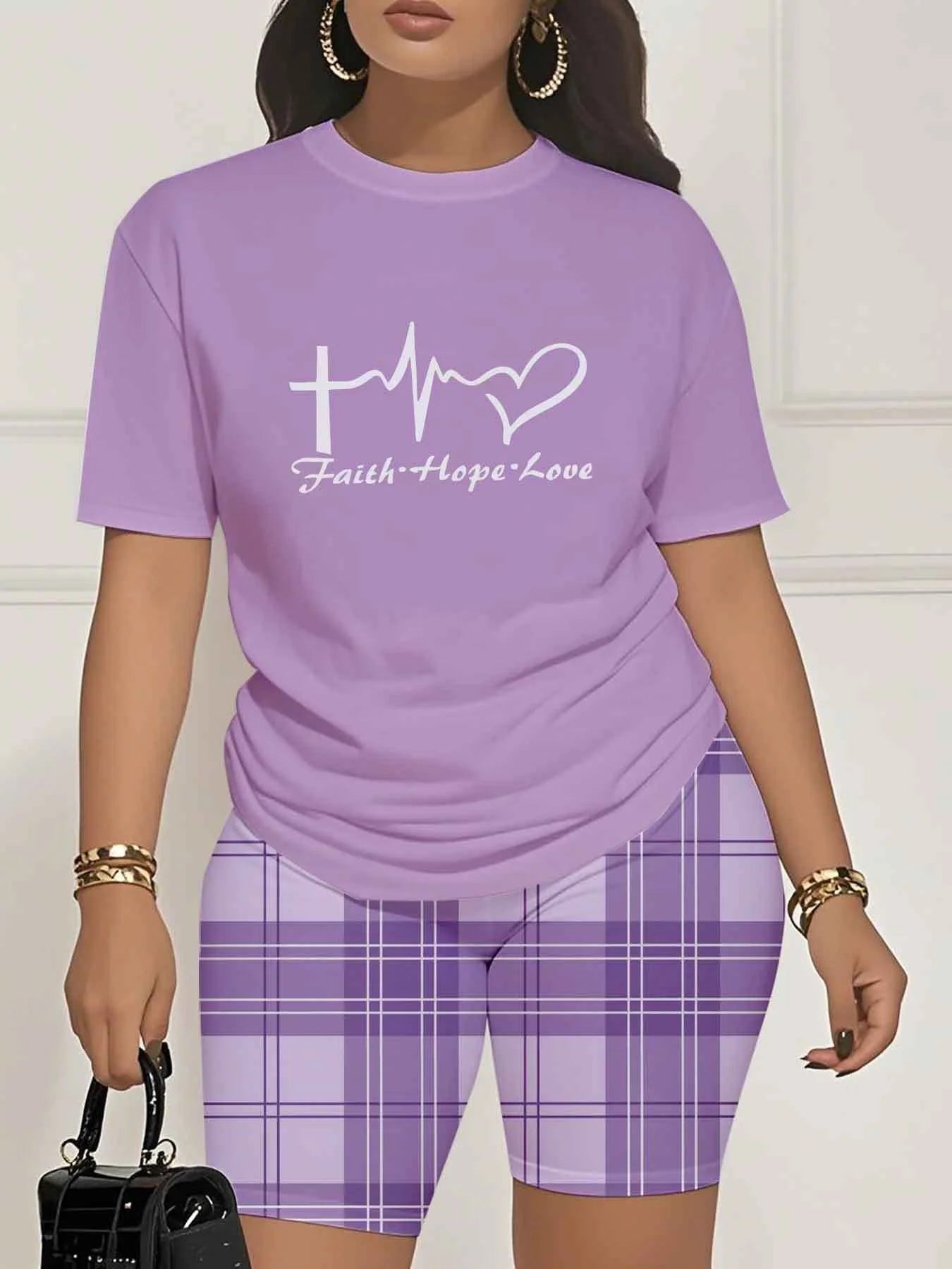 Trendy Summer Shorts Set for Women - Moisture-Wicking T-Shirt & Lightweight Shorts