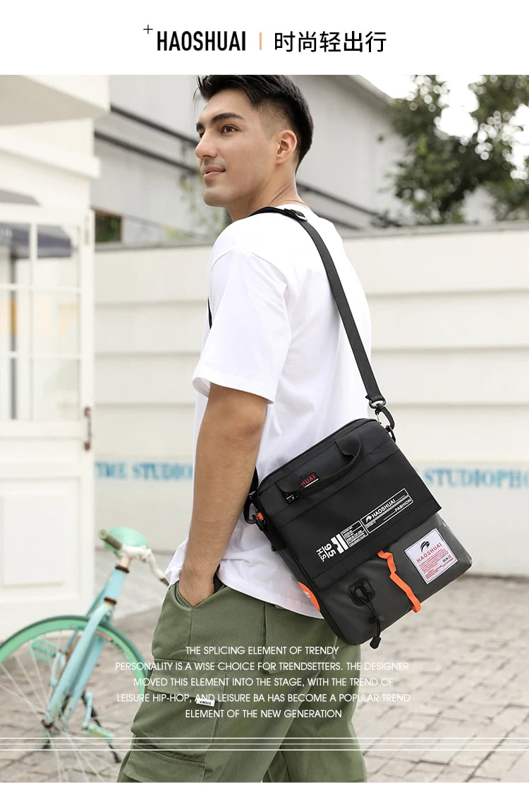 New Brand Men's Shoulder Bag High Quality Boys Crossbody Bag light Man Messenger Bag Nylon Male Business Handbags Can load A4