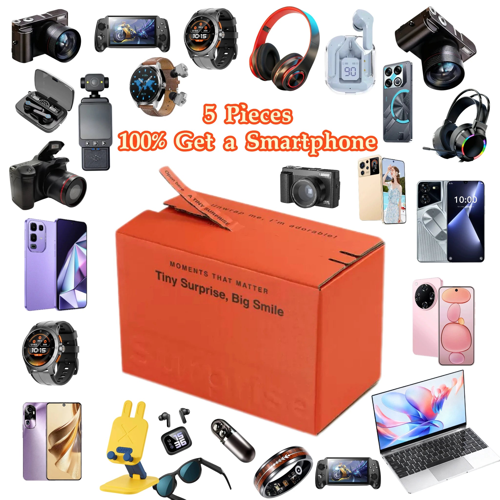 Premium 3C Intelligent Electronics Mystery Box Mixed Smart Watch Phone 5G Smartphone Global Perfect Gift for Collectors & Resale