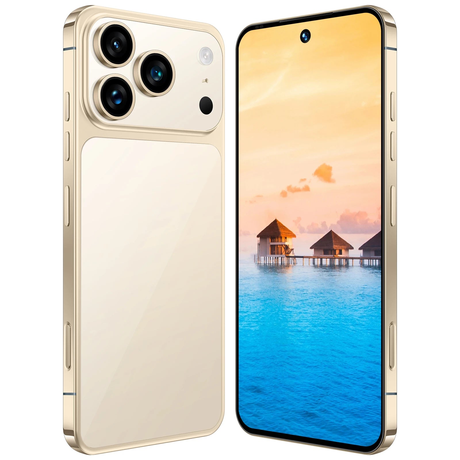 Gray I17 Pro Max Smartphone 16GB+1TB 8000mAh Large Battery 120Hz Refresh Rate 7.3inch Display Best Camera Phone 5g