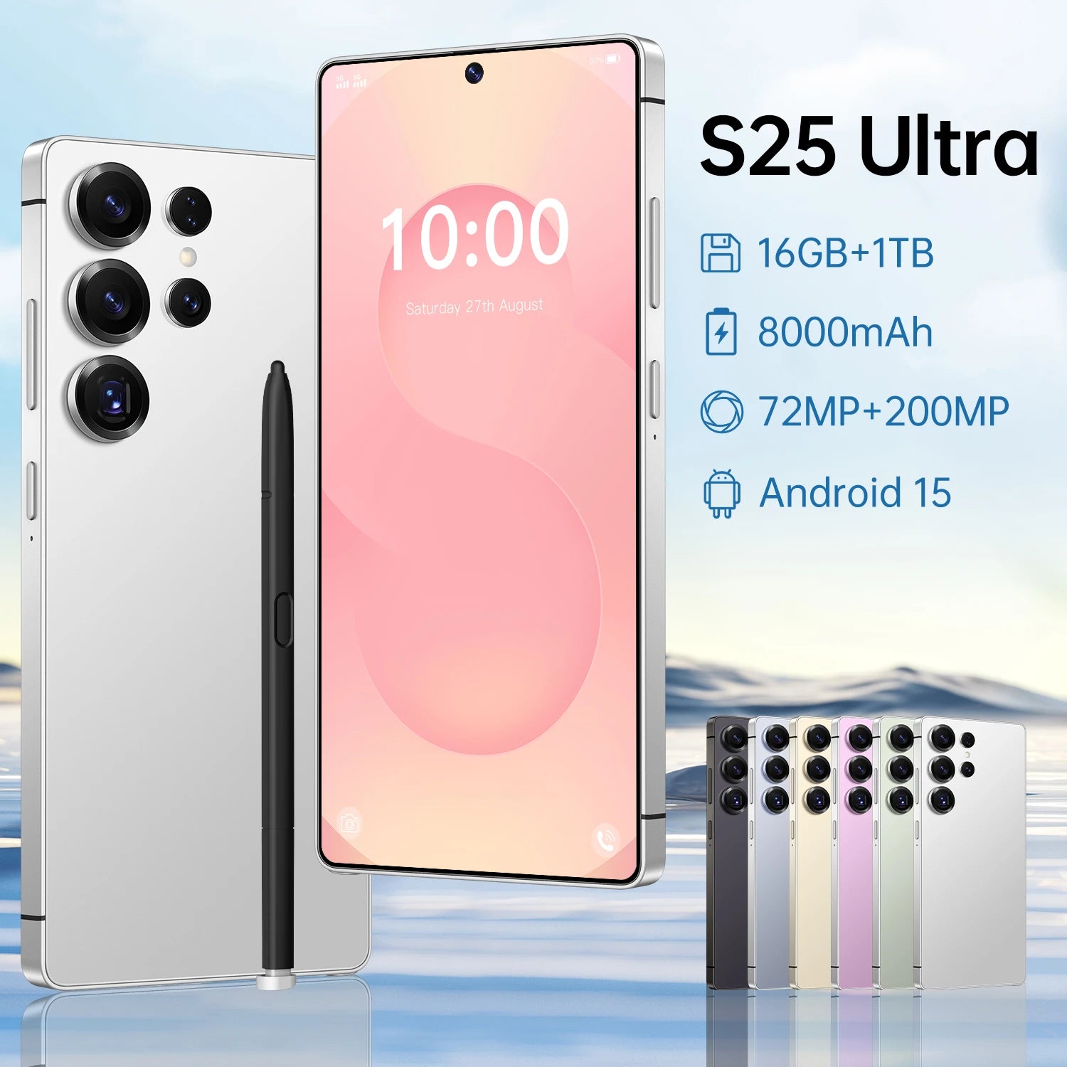 Original S25 Ultra 5G Android 15.0 Smartphone 6.9 Inch 16GB RAM 48+108MP HD Dual Card 8000mAh LTE 108MP 1TB Storage Unlocked