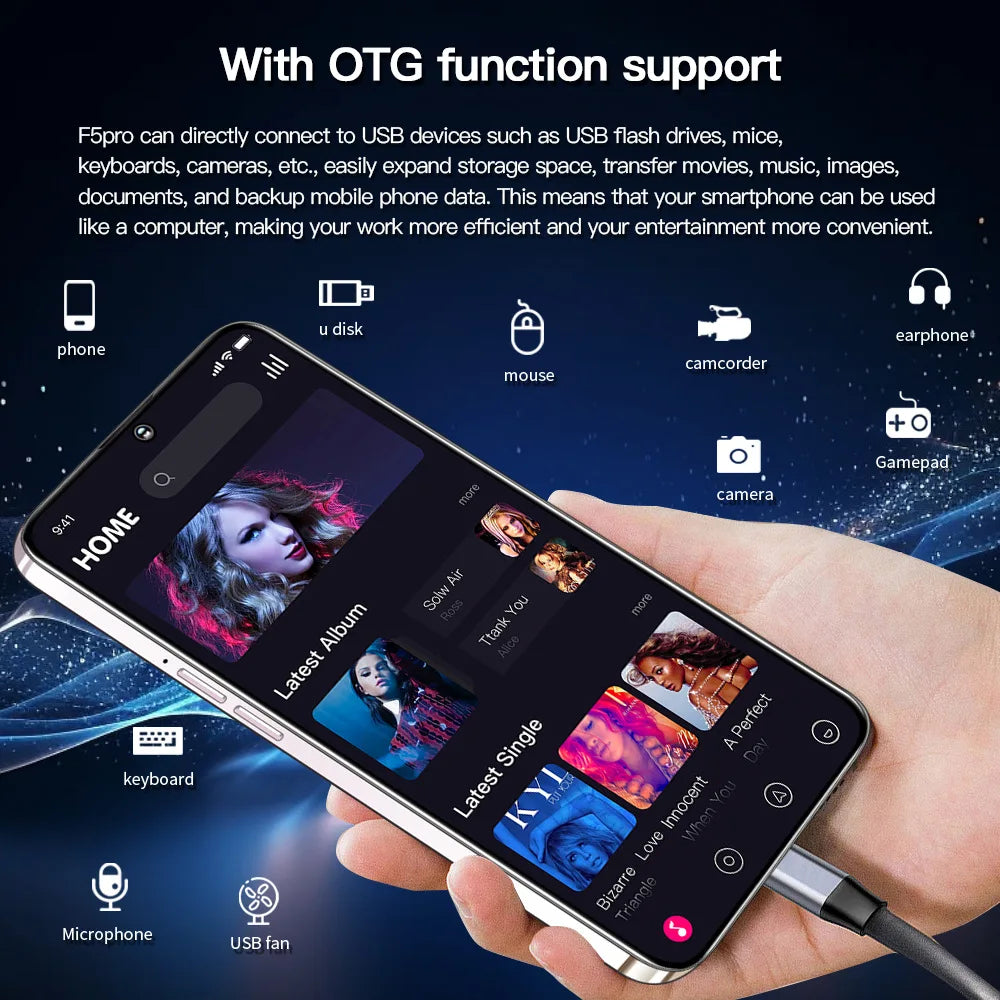 Hot Selling New F5pro 5G Smartphone 16+1TB HD Face Unlock Dual SIM High Gaming Performance 108MP Spanish Global LTE Connectivity