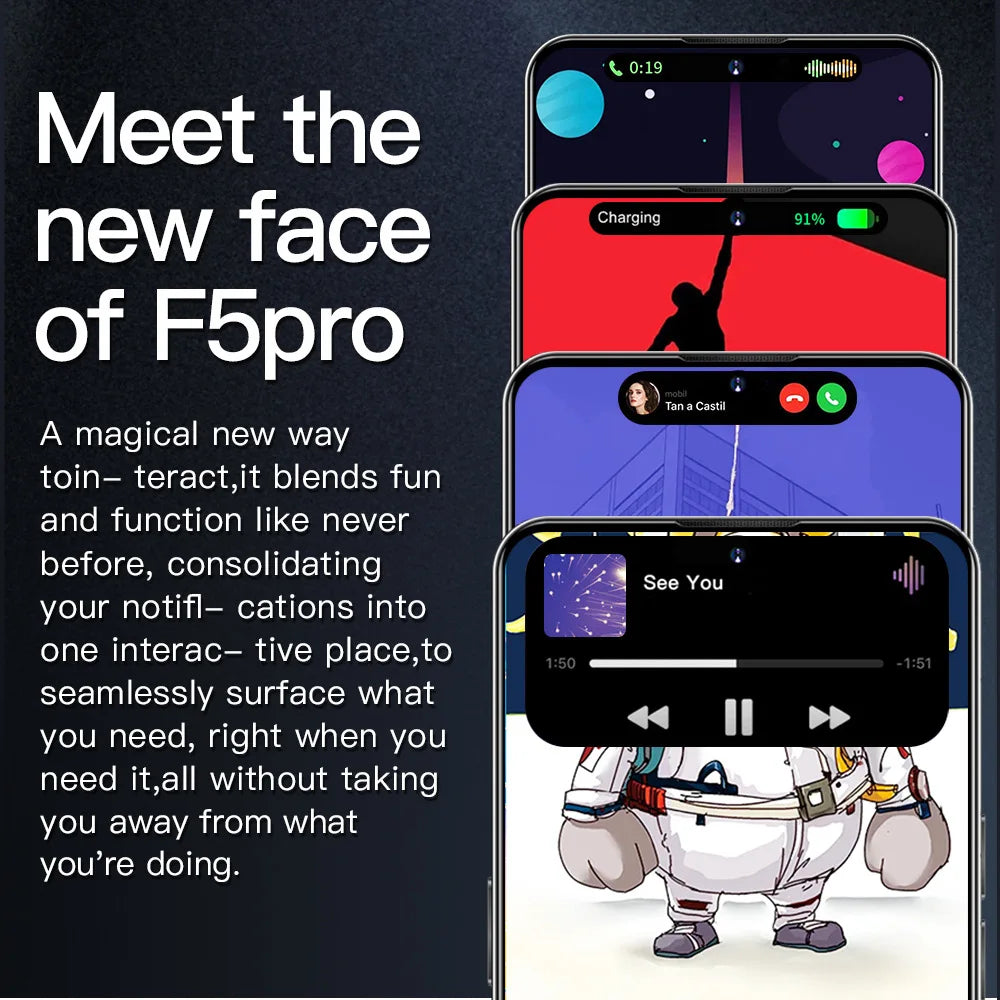 Hot Selling New F5pro 5G Smartphone 16+1TB HD Face Unlock Dual SIM High Gaming Performance 108MP Spanish Global LTE Connectivity