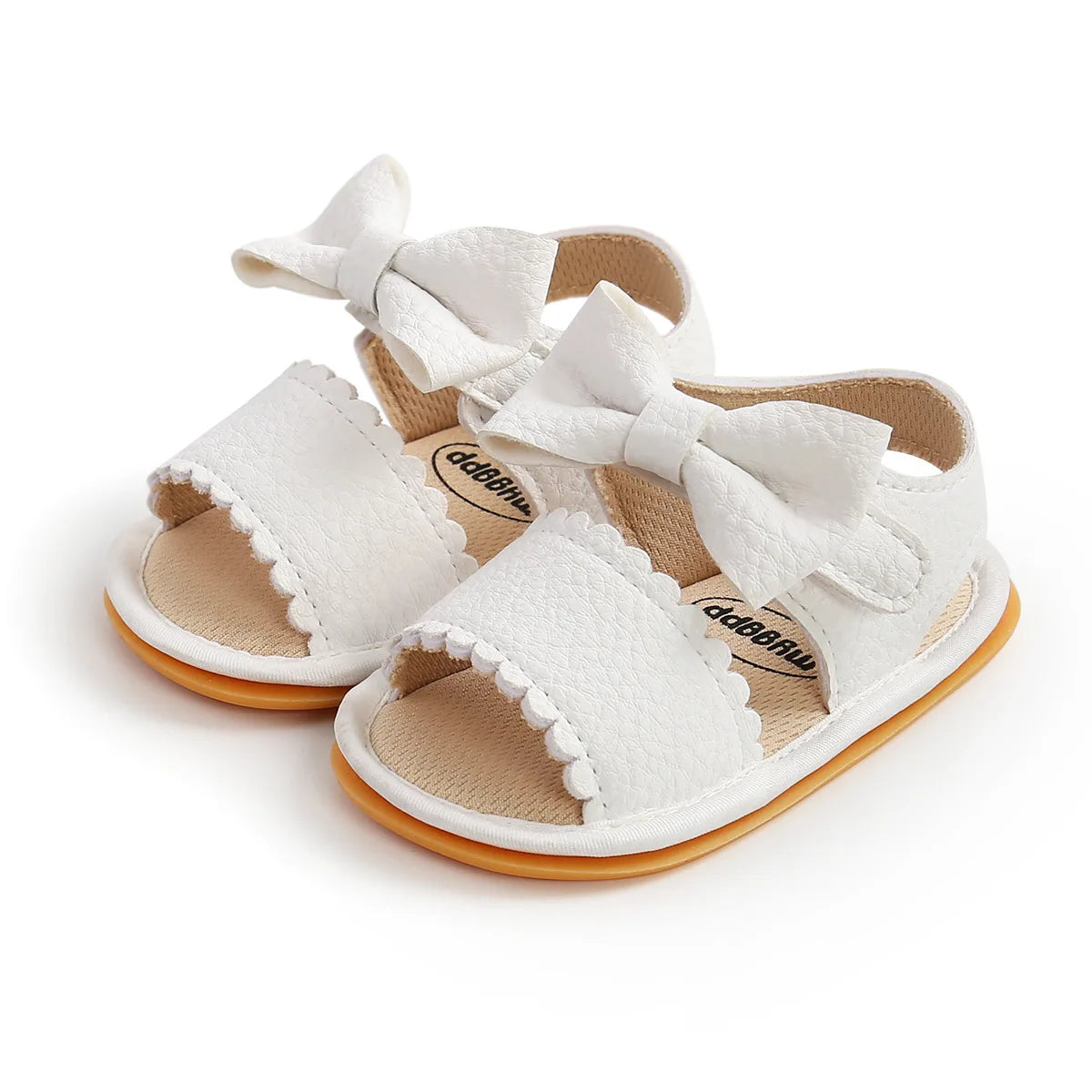 Meckior Baby Shoes Summer Baby Boy Girl Shoes Toddler Flats Sandals Soft Rubber Sole Anti-Slip Bowknot Crib First Walker Shoes
